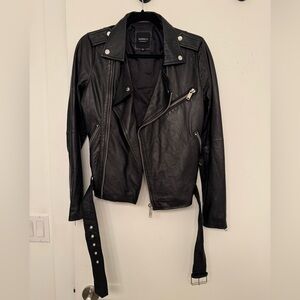 Barneys Original Women's Black Leather Jacket